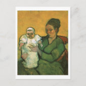 Moeder Roulin met haar Baby, Vincent Van Gogh Briefkaart (Voorkant)
