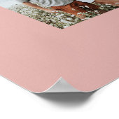 Moeder roze elegante moderne minimale fotocollage poster (Hoek)