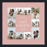 Moeder roze elegante moderne minimale fotocollage poster<br><div class="desc">Werelden grootste Moeder script elegante moderne minimal girly roze gepersonaliseerde foto collage eenvoudige schone lijnen familie cadeau print.</div>