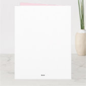 Moeder Roze en Goud Vrouwelijke Bloemen 3 Foto Ver Kaart (Achterkant)