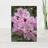 Moeder Roze Rhododendron Moederdag Kaart (Voorkant)