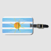 Moeder Runner Geel Zonneschijn Waterverf Aangepast Bagagelabel (Voorkant (horizontaal))