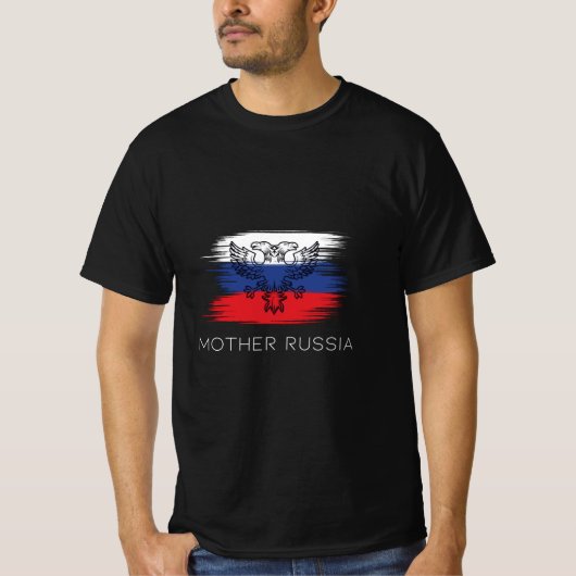 Moeder Rusland - Russische vlag T-shirt (Voorkant)