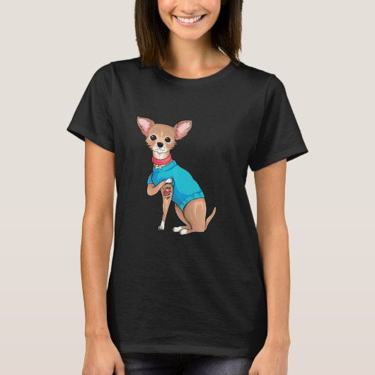 Moeder S Day Funny Dog Chihuahua I Love Mam Tatto T-shirt (Voorkant)