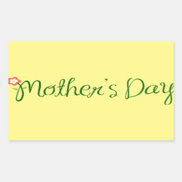 moeder-s-day-mam-flower-liefde rechthoekige sticker