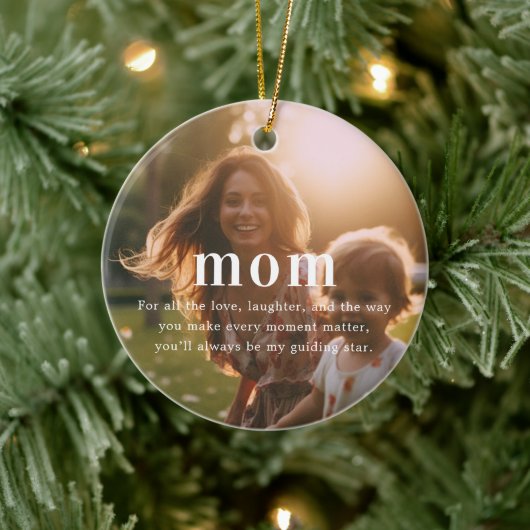 Moeder | S sentimentele foto-kerstherinnering Keramisch Ornament (Boom)