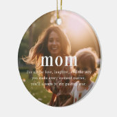 Moeder | S sentimentele foto-kerstherinnering Keramisch Ornament (Links)