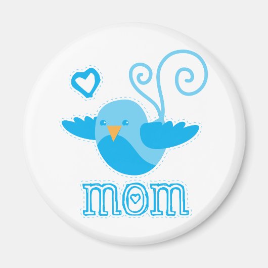 Moeder schattig birdy magneet (Voorkant)