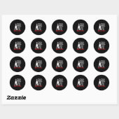 Moeder Schattige Boston Terrier Hondenliefhebber Ronde Sticker (Vel)