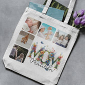 Moeder Schattigee Bloemenweide Fotocollage Tote Bag