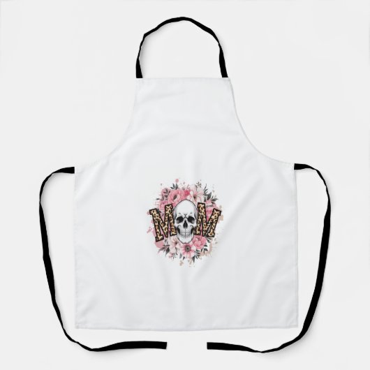 Moeder Schedel Mama Luipaard Schedel Schort (Voorkant)