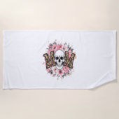 Moeder Schedel Mama Luipaard Schedel Strandlaken (Voorkant)