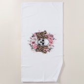 Moeder Schedel Mama Luipaard Schedel Strandlaken (Voorkant)