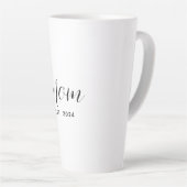 Moeder Script Elegante Moederdag Gevestigd Latte Mok (Rechterhoek)