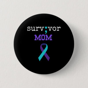 Moeder - Semicolon Gift zelfmoord preventie bewust Ronde Button 5,7 Cm