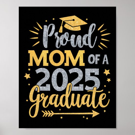 Moeder Senior 2025 Trotse moeder van een afgestude Poster (Voorkant)