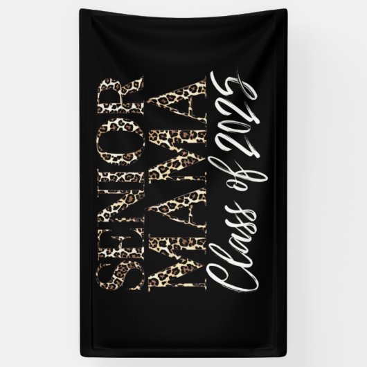 Moeder Senior 2025 Trotse Moeder van een Klasse va Spandoek (Verticaal)