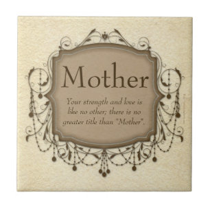 Moeder, Sentimental Message Chandelier Tile Plaque Tegeltje