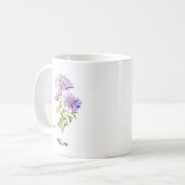 Moeder September Geboortebloem Aster Koffiemok (Voorkant links)