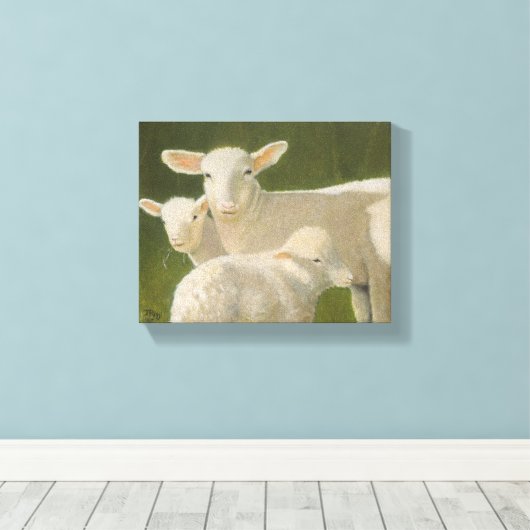 Moeder Sheep Canvas Afdruk (Insitu (Houten vloer))
