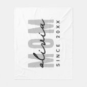 Moeder sinds 20XX Modern Eenvoudig Preppy Fleece Deken (Voorkant)