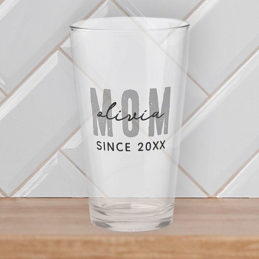 Moeder sinds 20XX Modern Eenvoudig Preppy Glas