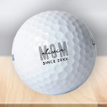 Moeder sinds 20XX Modern Eenvoudig Preppy Golfballen<br><div class="desc">Dit eenvoudige en moderne ontwerp bestaat uit san serif typografie.</div>