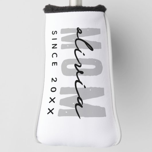 Moeder sinds 20XX Modern Eenvoudig Preppy Golfheadcover (Draai 90)