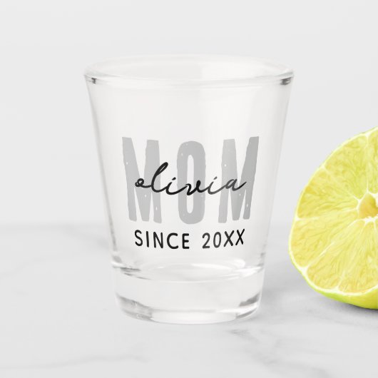 Moeder sinds 20XX Modern Eenvoudig Preppy Shot Glas (Voorkant)