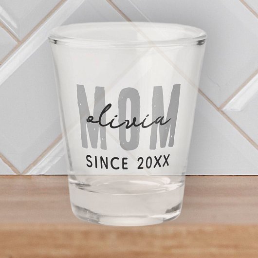Moeder sinds 20XX Modern Eenvoudig Preppy Shot Glas