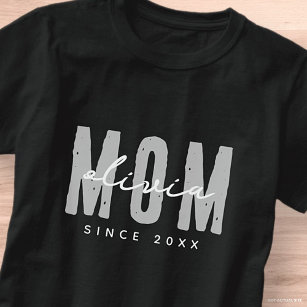 Moeder sinds 20XX Modern Eenvoudig Preppy T-shirt