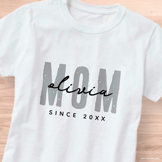 Moeder sinds 20XX Modern Eenvoudig Preppy T-shirt
