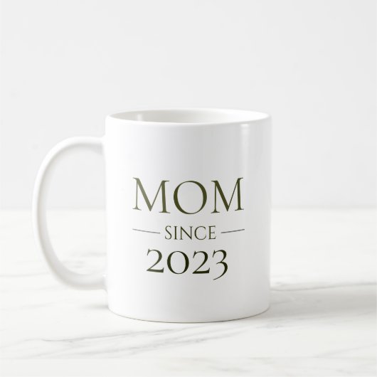 Moeder Sinds Gepersonaliseerd Jaar Minimaal Moeder Koffiemok (Links)