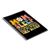 Moeder Slaap Grappig Moederdag Groovy Retro Notitieboek (Rechterzijde)