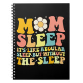 Moeder Slaap Grappig Moederdag Groovy Retro Notitieboek (Voorkant)