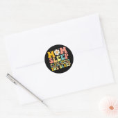 Moeder Slaap Grappig Moederdag Groovy Retro Ronde Sticker (Envelop)