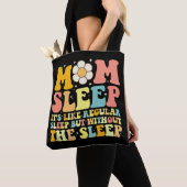Moeder Slaap Grappig Moederdag Groovy Retro Tote Bag (Dichtbij)