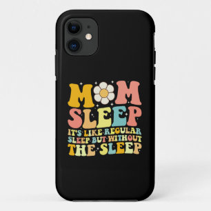 Moeder slaapt grappig moederdag groovy retro Case-Mate iPhone case