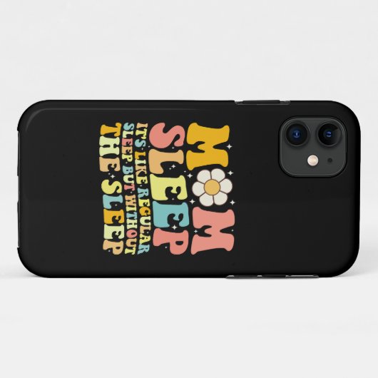 Moeder slaapt grappig moederdag groovy retro Case-Mate iPhone case (Achterkant (horizontaal))