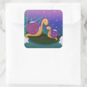 Moeder Slak en Tilly Vierkante Sticker (Tas)