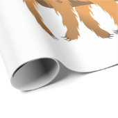 Moeder Sloth en Baby Rust op een boomtak Cadeaupapier (Rol Hoek)