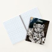 Moeder Sneeuwluipaard en kubus in de bergen Notitieboek (Binnen)