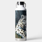 Moeder Sneeuwluipaard en kubus in de bergen Waterfles (Voorkant)