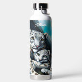 Moeder Sneeuwluipaard en kubus in de bergen Waterfles (Links)