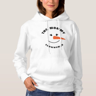Moeder Sneeuwman Gezicht Squad Matching Familie Ko Hoodie