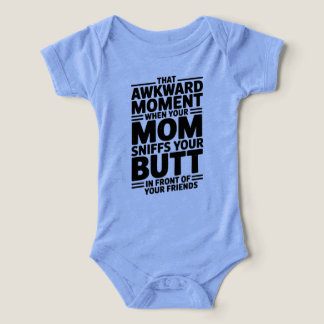 Moeder Snuffelt Achterwerk Grappig Baby Bodysuit C