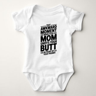 Moeder Snuffelt Achterwerk Grappig Baby Bodysuit C