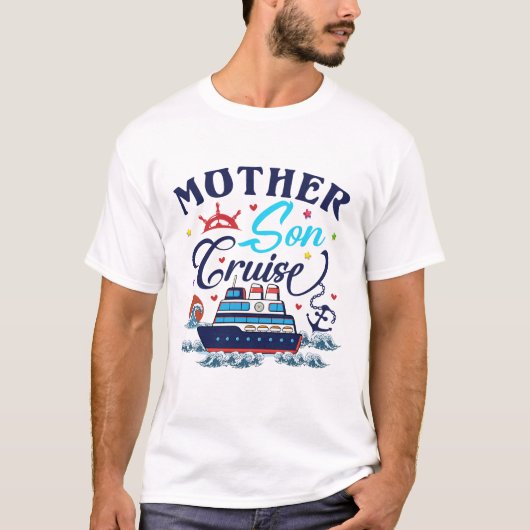 Moeder Son Cruise 2023 Family Vacation Mam Son T-shirt (Voorkant)