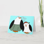 Moeder Son Penguins Birthday Kaart<br><div class="desc">Creëer dit stuk met olienpotlood en digitaal bewerkt. Originele kunst van Deborah Miller.</div>
