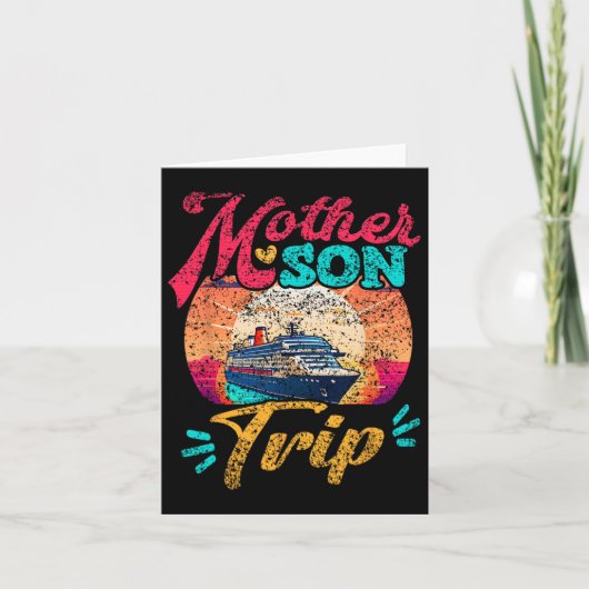 Moeder Son Trip Matching Mom Moederdag Sons Mot Kaart (Voorkant)